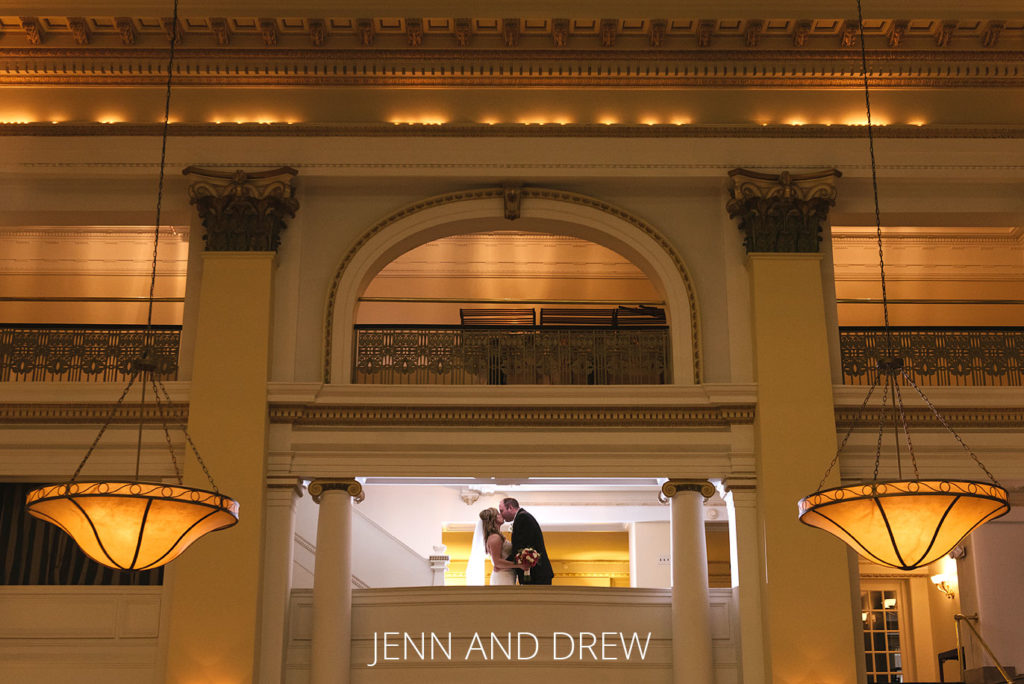jenn-drew | Jessica Miller Photography Bride and Groom kissing at the columbus westin