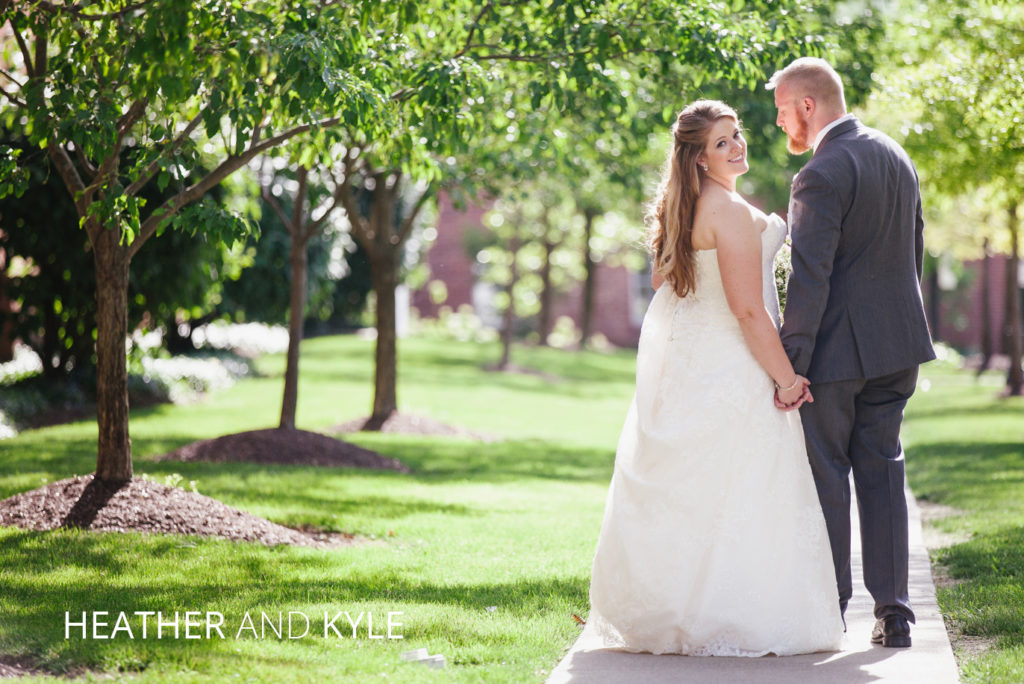 Heather and Kyle walking along a path at NHCC