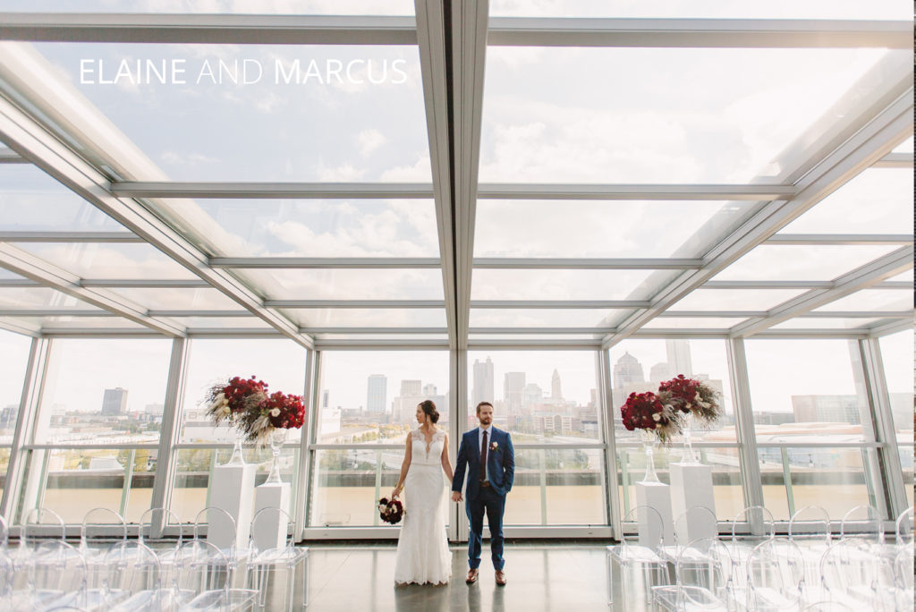 elaine and marcus juniper wedding columbus ohio | Jessica Miller Photography elaine and marcus on the roof of juniper
