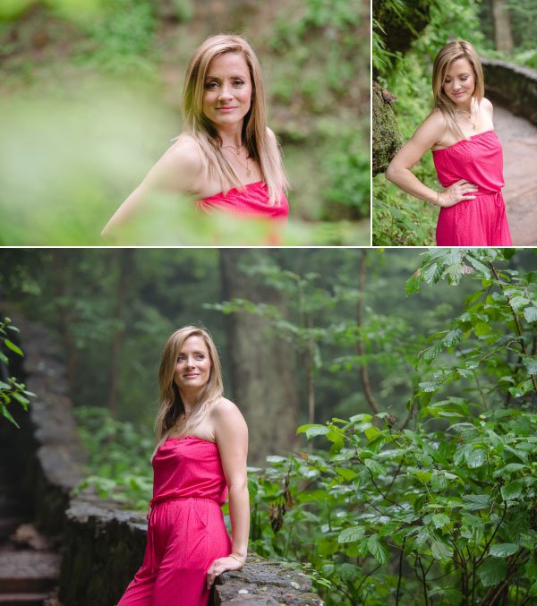 portraits of a woman in the woods