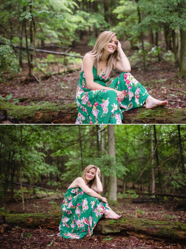 woman in the woods
