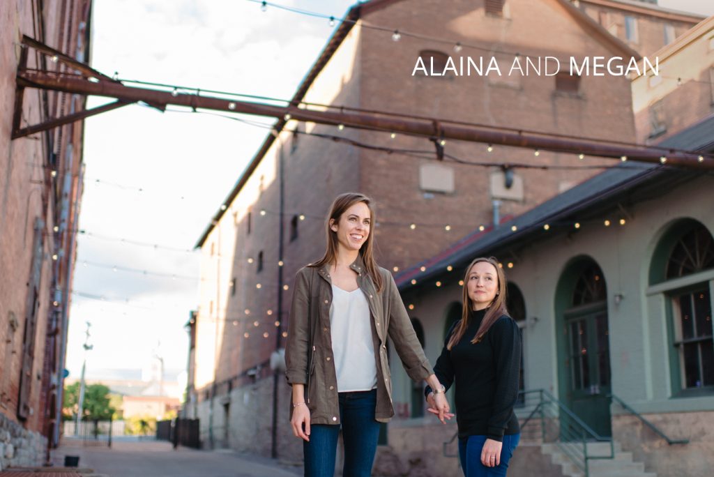alaina and megan | Jessica Miller Photography alaina and megan outside a warehouse