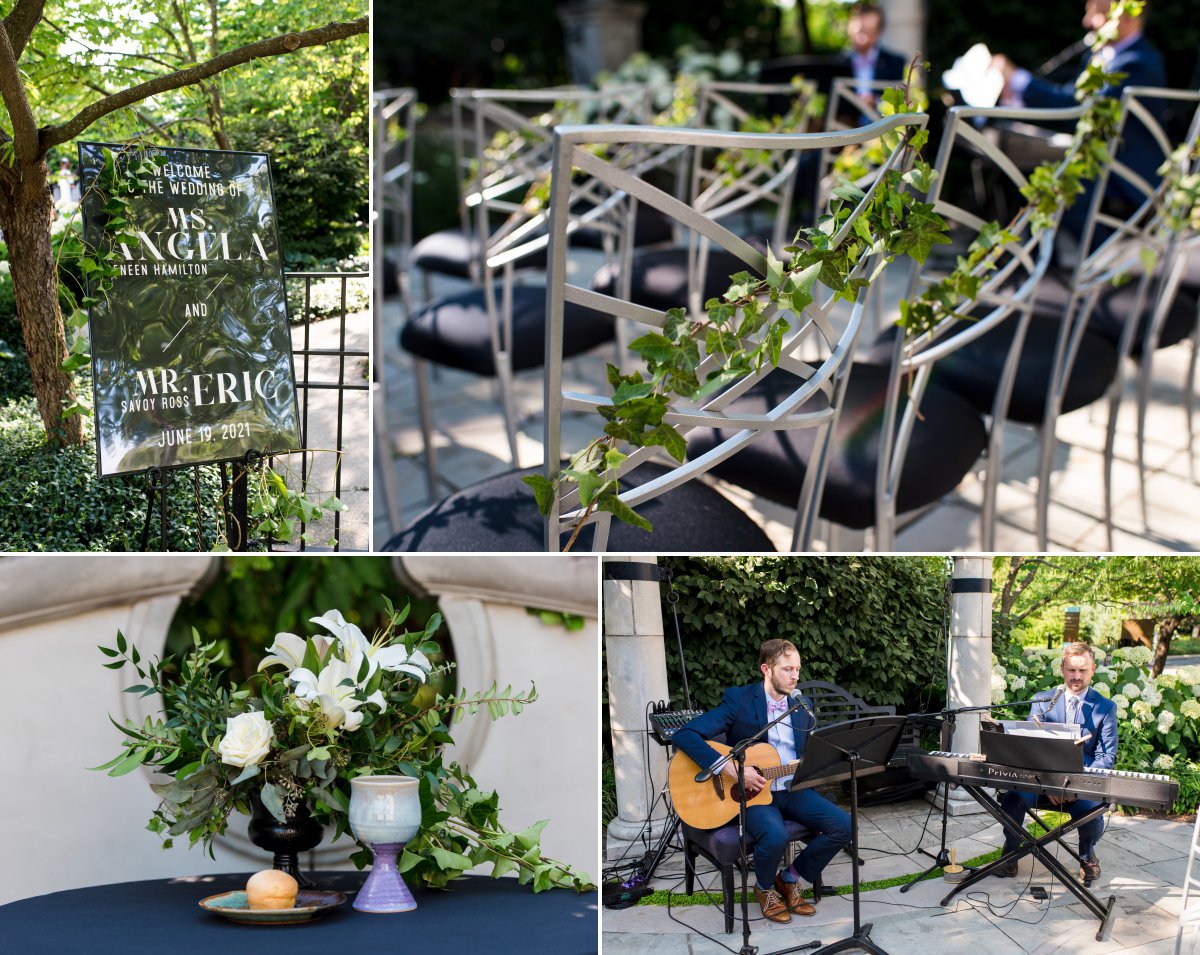 wedding details in the bride's garden