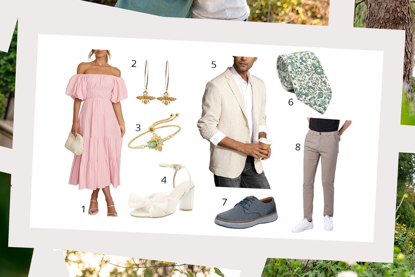 what to wear garden engagement shoot