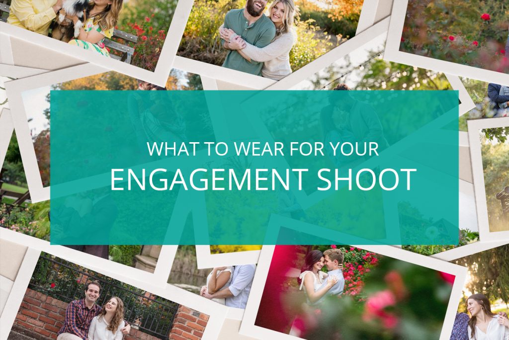 what to wear engagement shoot copy | Jessica Miller Photography collage of engagement shoot photos