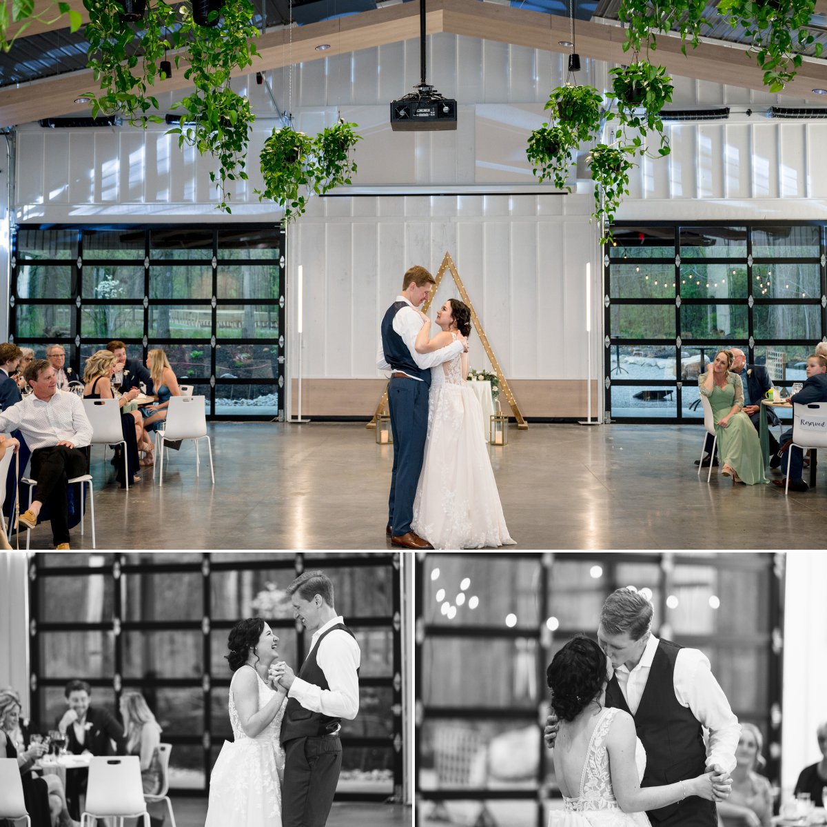 bride and groom first dance