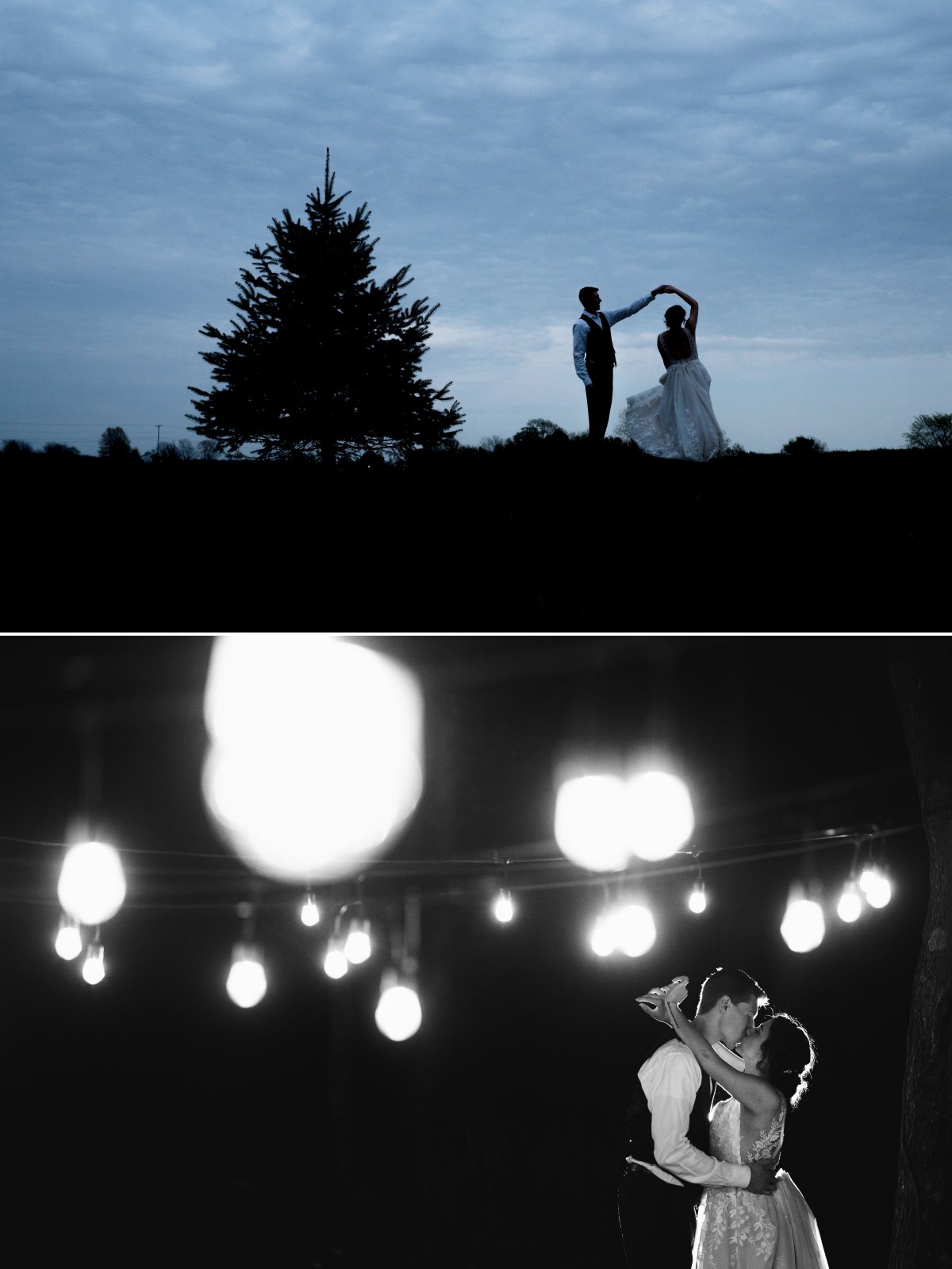 evening wedding photography
