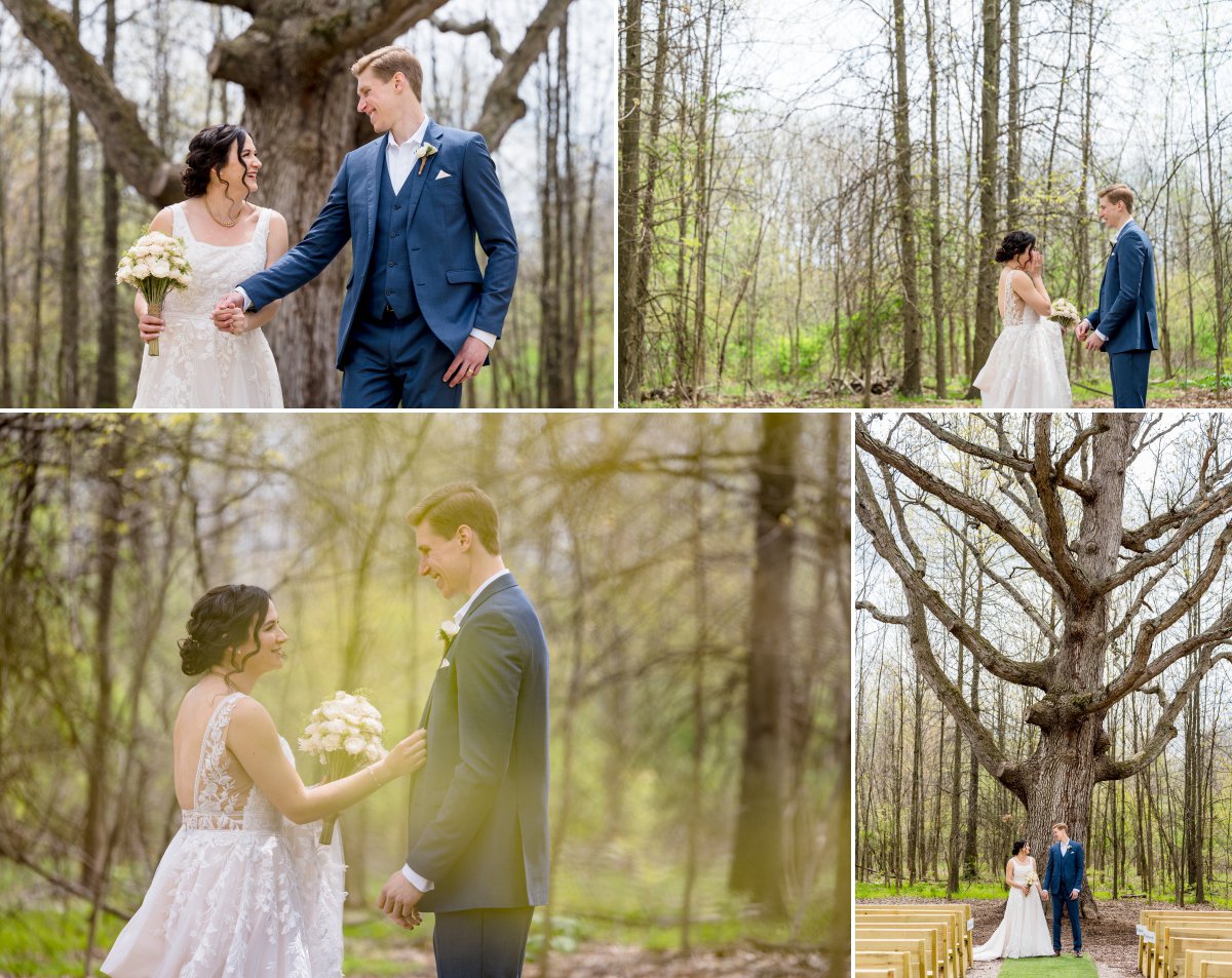 bride and groom walking on their wedding day