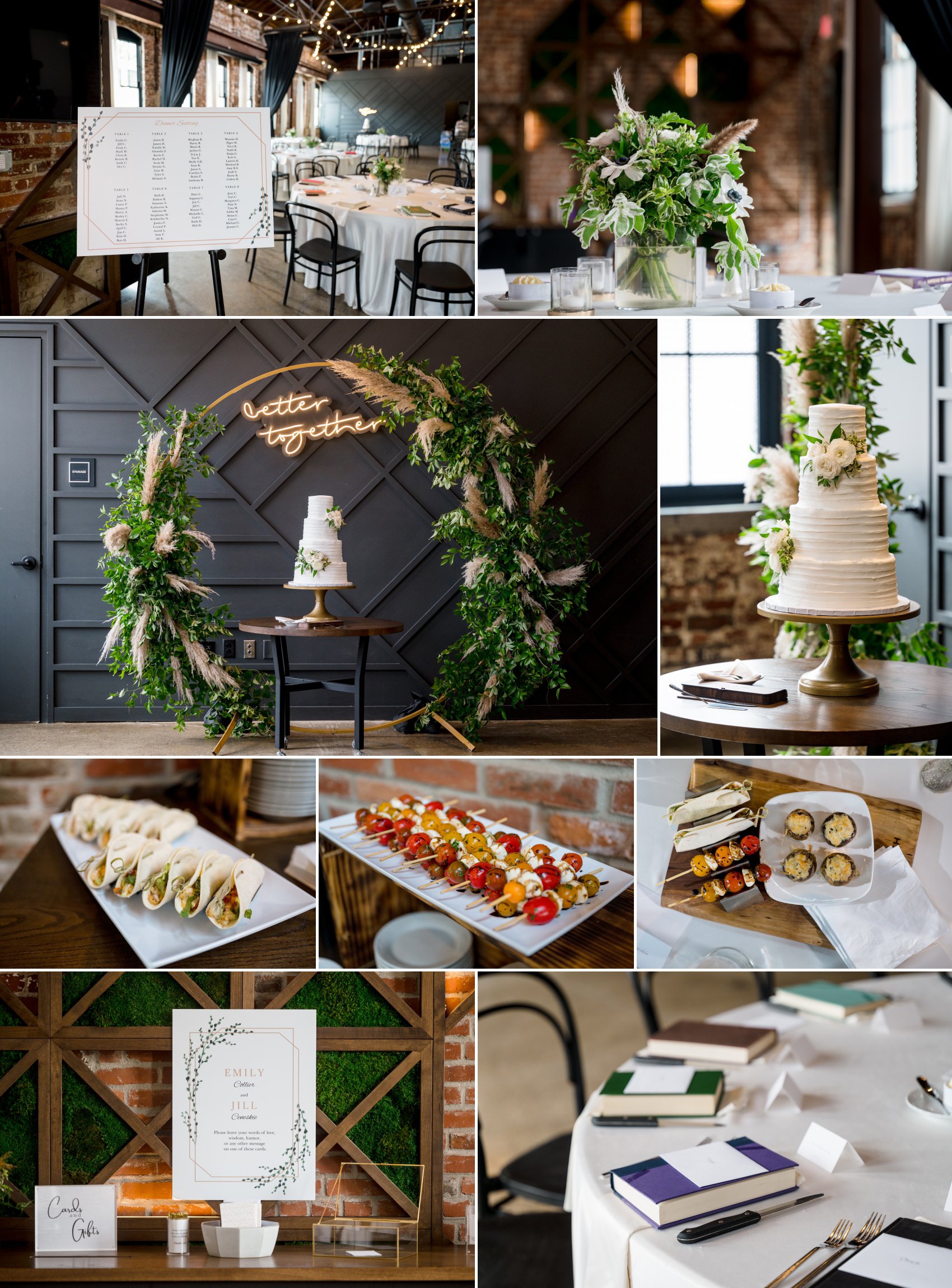 emily and jill blog 13 | Jessica Miller Photography books used for place settings at a wedding