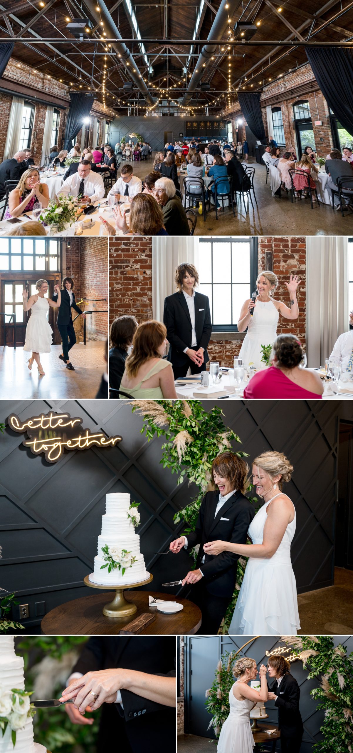 emily and jill blog 15 | Jessica Miller Photography two brides cut their wedding cake